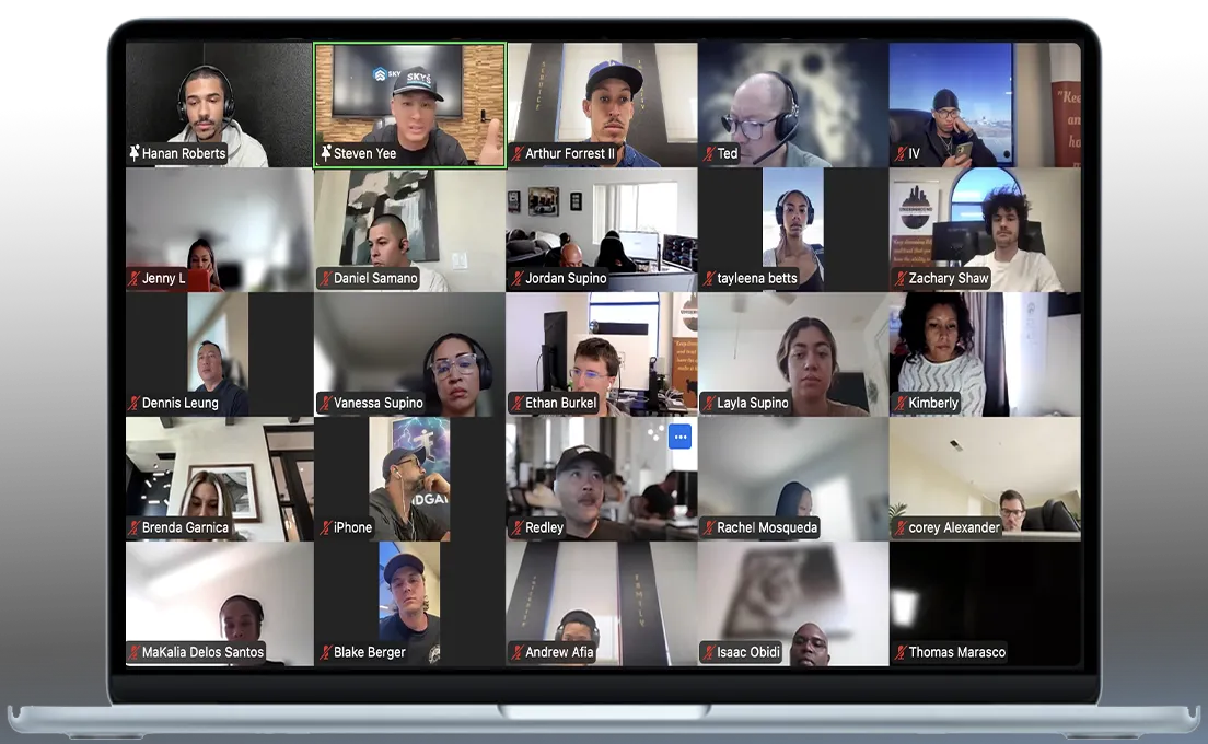 Winner’s Circle team learning together in a video session